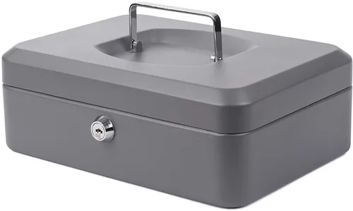 pavo Geldkassette grau Maße: (B)250 x (T)180 x (H)90 mm