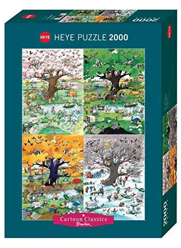 Heye 4 Seasons Standardpuzzle - 2000 Teile - Klassisches Puzzle mit 2000 Teilen, bietet ein buntes und detailreiches Bild der 4 Jahreszeiten für herausfordernden Puzzlespaß. Ideal für kreative Freizeitgestaltung und Gehirntraining.