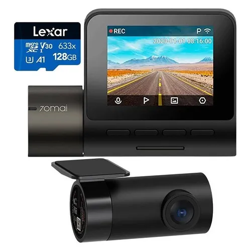 70mai Wideorejestrator A200 HDR + kamera tylna RC11 + karta Lexar 128GB (Full HD) (5904463685277)