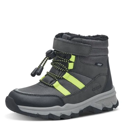 s.Oliver Mädchen Winterstiefel Gefüttert Wasserabweisend Grau 35 EU - Wanderschuhe mit SOFT FOAM: Bequeme Sohle für ein optimales Trageerlebnis, ideal für frostige Tage und Outdoor-Abenteuer.