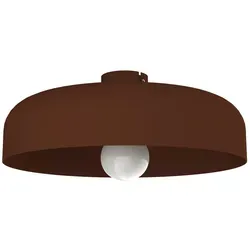 Lumicom Deckenleuchte Tuzzi, Dunkelbraun, Zylindrisch - Handgefertigte Deckenleuchte aus Metall mit zylindrischem Schirm, sorgt für besondere Helligkeit und elegantes Design – ideal für stilvolle Innenbeleuchtung.
