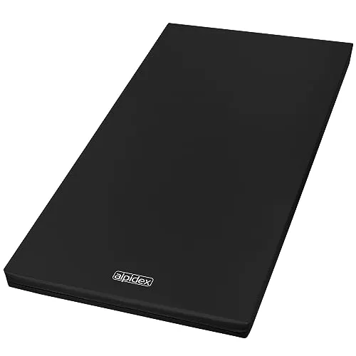 ALPIDEX Matte Turnmatte Sportmatte 200 x 100 x 8 cm schwarz - Hochwertige Turnmatte mit Antirutschboden für sicheres Toben. Ideal für Kinderzimmer und Kindergarten. Pflegeleicht und abwaschbar, Maße: 200 x 100 x 8 cm, perfekt für kleine Akrobaten!