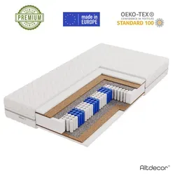 Altdecor Matratze, Weiß, Kunststoff, H3 + H4, Bezug antimikrobiell beschichtet, Schlafzimmer, Matratzen Shop, Matratzen, Taschenfederkernmatratzen