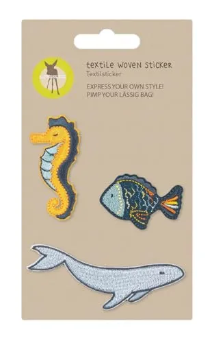 LÄSSIG Textilsticker selbstklebend/Textile Woven Sticker Sea