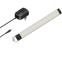 ledscom.de LED Unterbau-Leuchte SIRIS mit Netzteil, Eckmontage, flach, 30cm, 370lm, weiß