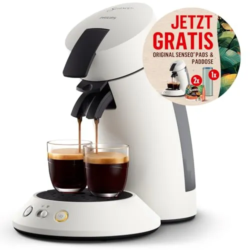 Philips Senseo Original Plus Kaffee Pad Maschine - Kaffeestärkewahl, Kaffee Boost Technologie für intensiven Genuss, umweltfreundlich aus 28% recyceltem Plastik