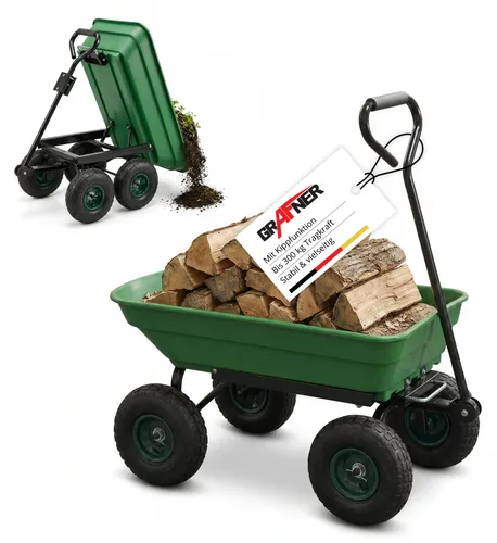 Grafner® Gartenwagen mit Kippfunktion – 300 kg Tragkraft