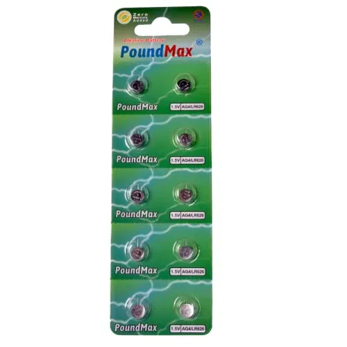 AG4 376/377 LR66 SR626 SR626SW 1,5 V PoundMax Alkaline Knopfzellenbatterien, 10 Stück