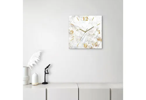 Leonique Wanduhr Marmor in weiß von OTTO home