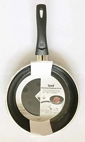 Alu Keramik Bratpfanne 24 cm 3D Induktionspfanne Antihaftbeschichtung schwarz