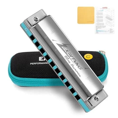 East Top Mundharmonika C, 10 Löcher, Professionelle Blues Mundharmonika