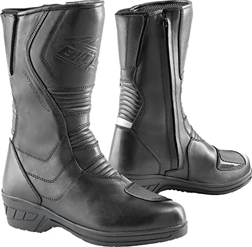 Büse D20 Damen Motorradstiefel - Schwarz - 40 EU - Hochwertige Motorradstiefel mit erhöhter Sohle für optimalen Komfort, wasser- und winddicht dank Hipora® Membrane, ideal für sicheres Fahren bei jedem Wetter.