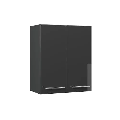 Vicco Hängeschrank Fame-Line, Anthrazit Hochglanz, 60 cm in grau von Vicco