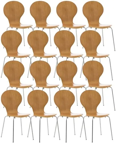 CLP 16 x Stapelstuhl DIEGO in braun von CLP