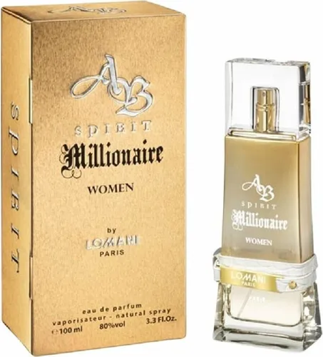 Lomani AB Spirit Millionaire Women Eau de Parfum 100 ml - Eau de Parfum für Damen mit frischen Zitrusnoten und blumigen Akzenten, ideal für besondere Anlässe und um Glamour auszustrahlen.