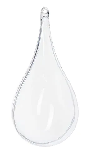 Schiller-Plastic Acrylform 'Tropfen', teilbar, mit Aufhängeöse, ca. 18 cm