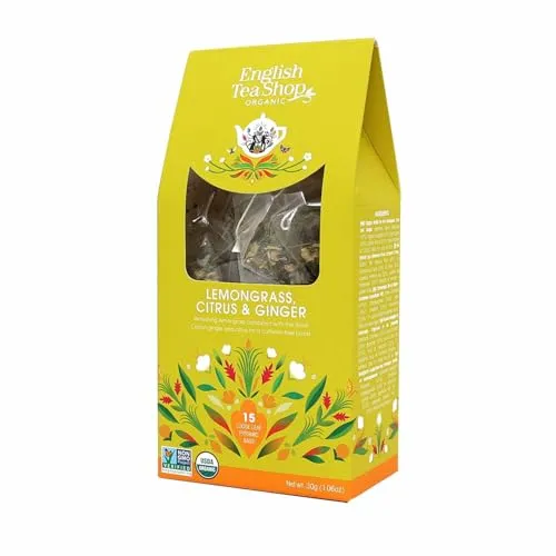 ETS - Lemongras Ingwer & Zitrusfrüchte, BIO, 15 Pyramiden-Beutel in Papierbox