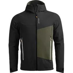Ortovox Seceda Softshell Herren Outdoorjacke Schwarz M - Funktionsjacke für Herren, winddicht und atmungsaktiv, ideal für Outdoor-Aktivitäten in der Natur.