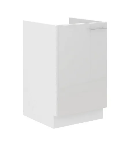 Küchen-Preisbombe Spülenunterschrank 50 - Hochglanz Weiß + Matt Weiß - Spülenschrank in modernem Design, ideal für kompakte Küchen mit 50 cm Breite. Lieferung zerlegt und originalverpackt für einfache Montage.