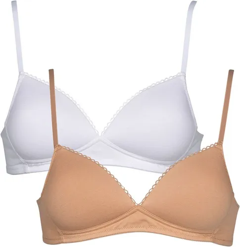 My Basic Bügelloser BH (2er Pack) flache Verarbeitung, wattiert, ohne Bügel, basic, Baumwollmix