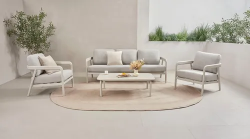 homsy by Ana Johnson Gartenlounge-Set Hilo, 14-tlg. mit Sofa, Sesseln und Tisch - Das 14-teilige Gartenlounge-Set Hilo von homsy by Ana Johnson bietet modernen Komfort für entspannte Stunden im Freien. Mit wetterfesten Materialien und pflegeleichten Kissen ist es ideal für den Außenbereich.