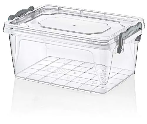 Maya Professional Tools 021110 Multibox rechteckig 1,5 l, transparent/türkis