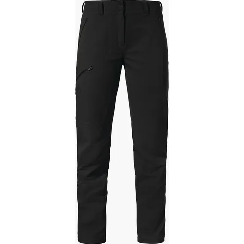 Schöffel Pants Ascona Warm Women black (999) - Damen Outdoor- und Wanderhosen mit 4-Wege-Stretch für höchste Bewegungsfreiheit und wärmender Innenseite, ideal für kalte Tage beim Wandern.