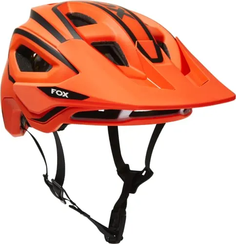 Fox Racing Speedframe Pro Dvide Mips MTB-Helm Orange S - Fahrradhelm mit 5-Sterne-Bewertung von Virginia Tech, bietet optimalen Aufprallschutz dank Varizorb™ EPS und hat eine antimikrobielle Innenausstattung für höchsten Komfort.