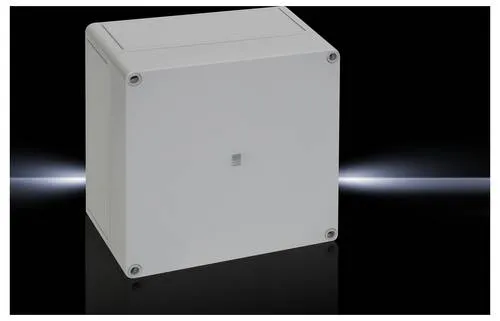 Rittal PK 9518.000 PK Gehäuse mit grauem Deckel - Wandschrank aus glasfaserverstärktem Polycarbonat, IP66 Schutzart, ideal für den Einsatz in anspruchsvollen Umgebungen.
