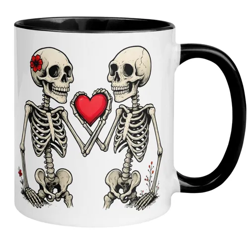 Tasse Liebe | Skelett & Spruch | Meine Liebe zu dir ist grenzenlos