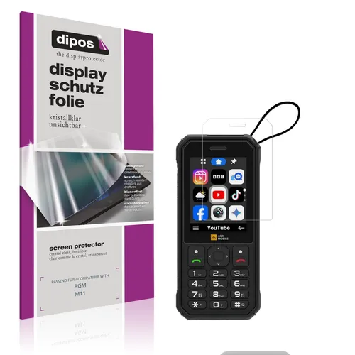 4x Schutzfolie klar für AGM M11 Displayschutzfolie Folie Display Schutz dipos