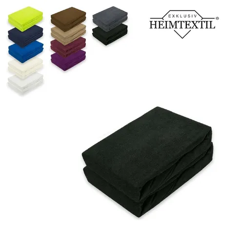 EXKLUSIV HEIMTEXTIL Spannbettlaken Doppelpack Frottee Spannbettlaken Premium, Frottee, Gummizug: rundum, (2 Stück), mit Rundumgummizug