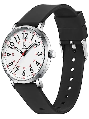 Alienwork IK EasyTime Armbanduhr Silber mit Silikon-Armband