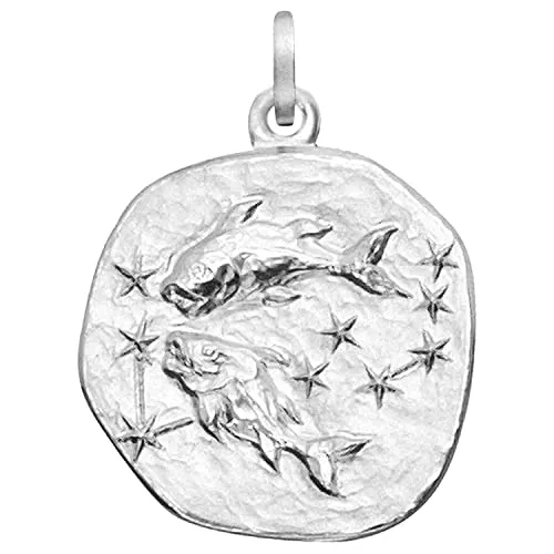 trendor Sternzeichen Fische Anhänger aus 925 Silber - Eleganter 20 mm Anhänger für Damen, Herren und Kinder, aus hochwertigem Sterling-Silber gefertigt und ideal als persönliches Geschenk für jeden Anlass.