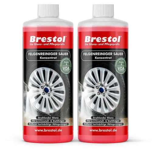  2x 1000 ml FELGENREINIGER Konzentrat Alufelgen Reiniger 1:10 BRESTOL 14,95€/L