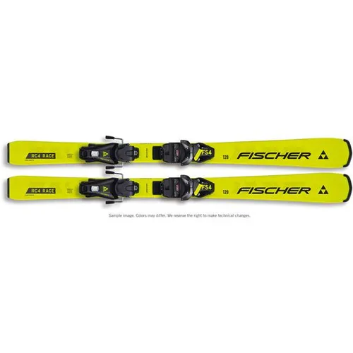 Fischer RC4 Race JR (70-120) JRS + FS4-120 - Alpin-Ski für Kinder, ideal für den Einstieg in den Rennsport mit hochwertiger Verarbeitung und optimaler Kraftübertragung.