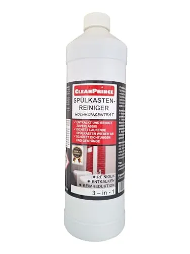 Spülkastenreiniger 1 Liter - Flüssiger Wasserkastenreiniger - Spezialputzmittel, reinigt und desinfiziert Spülkästen effektiv, entkalkt und keimreduzierend, ideal für die Wiederabdichtung von laufenden Spülkästen.