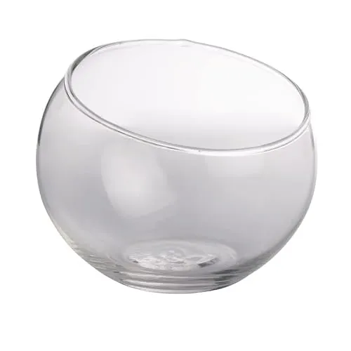 CRISTALICA Glasschale Ball 10cm transparent Kugelschale klar Votiv Kerzenglas