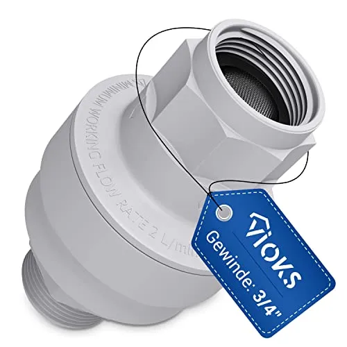 VIOKS Zulaufschlauch mit Sicherheitsventil und Durchflussmengenmesser