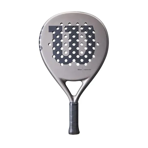 WILSON Paddle Tennis CARBON FORCE TEAM PADEL - Tennisschläger für angriffslustige Spieler, kombiniert Power und Komfort mit einem großen Sweet Spot für mehr Fehlerverzeihung und einer strukturierten Oberfläche für zusätzlichen Spin.