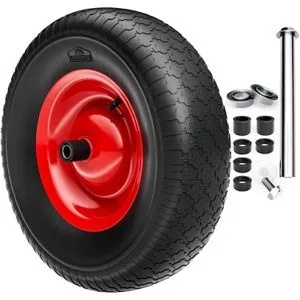 Gardebruk Schubkarren-Rad, Schwarz - Luftbereift - Ersatzräder für Schubkarren, luftbereift für optimalen Fahrkomfort und Langlebigkeit.