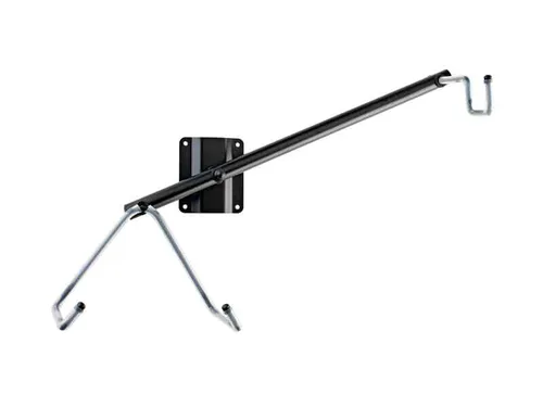 K&M 16296 A-Gitarren-Wandhalter Schwarz - Halter für einzelne Gitarren & Bässe mit 360° verstellbarem Auflagebügel für individuelle Präsentation und sicheren Halt.