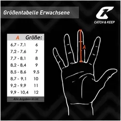 CATCH & KEEP Torwarthandschuhe Herren Fly Dark Soul Gr. 8 - Professionelle Torwarthandschuhe mit Fingerschutz und Daumenunterstützung, ausgestattet mit dem ultrastarken 4mm Octopus Latex Grip für maximalen Halt und Flexibilität.