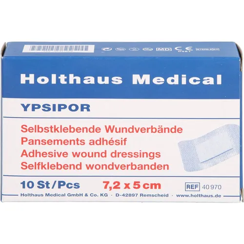 WUNDVERBAND steril YPSIPOR 5x7,2 cm 10 St PZN 06337002