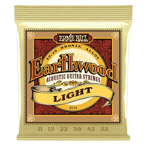 Ernie Ball Earthwood Light Akustik-Gitarrensaiten, 80/20-Bronze, Stärke 11-52