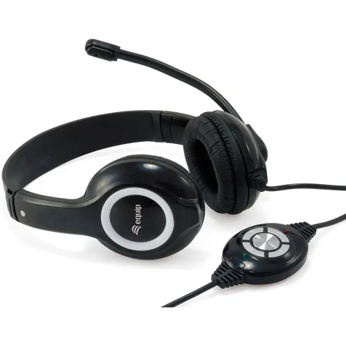 Equip USB-Headset 245301 2m Kabel, schwarz, USB