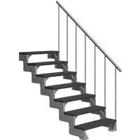 Dolle Außentreppe Gardentop 7 TRIMAX-Stufen 80 cm Anthrazit von DOLLE