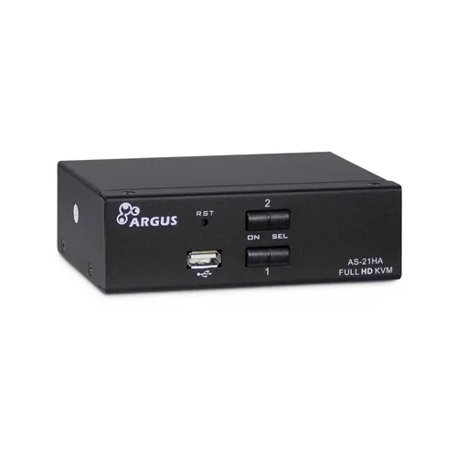 Inter-Tech KVM Switch KVM AS-21HA Metall