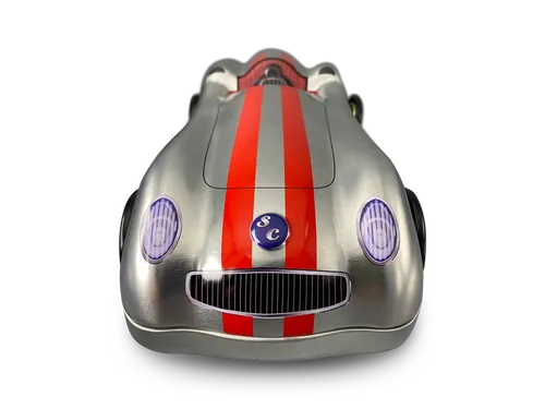 Keksdose Gebäckdose Vorratsdose Gebäckdose Dose Motiv: Speedster Silber Rot