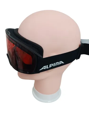 Alpina Nakiska Q Skibrille - Schwarz Matt (31) - Herren & Unisex Skibrillen mit kontrastverstärkender, polariserter Scheibe für klare Sicht und 100% UV-Schutz. Ideal für Skitouren, sitzt sicher dank gummiertem Band und bietet hohen Tragekomfort.